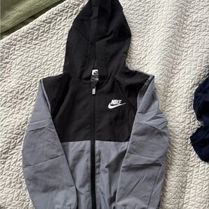 Nike Black and Gray Windbreaker Jacket